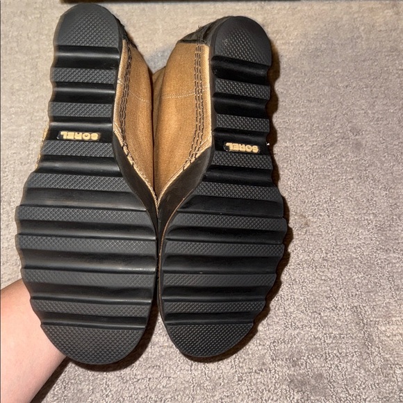 Sorel Two Toned Lace Up Boots Women’s Size 9.5 Winter Brown/Black Good Condition - Picture 6 of 11